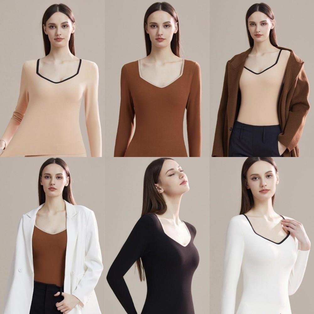 Tops and Pants Thermal Underwear Invisible Warmth Long Pants Women Thermal Clothes Undershirt