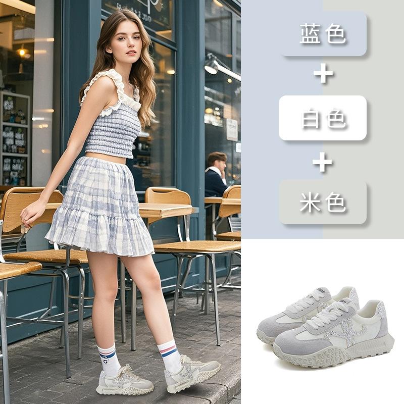 Кожаные туфли Forrest Gump женские летние 2025 новые спортивные туфли на платформе повседневные универсальные немецкие кроссовки женские модные туфли для папы