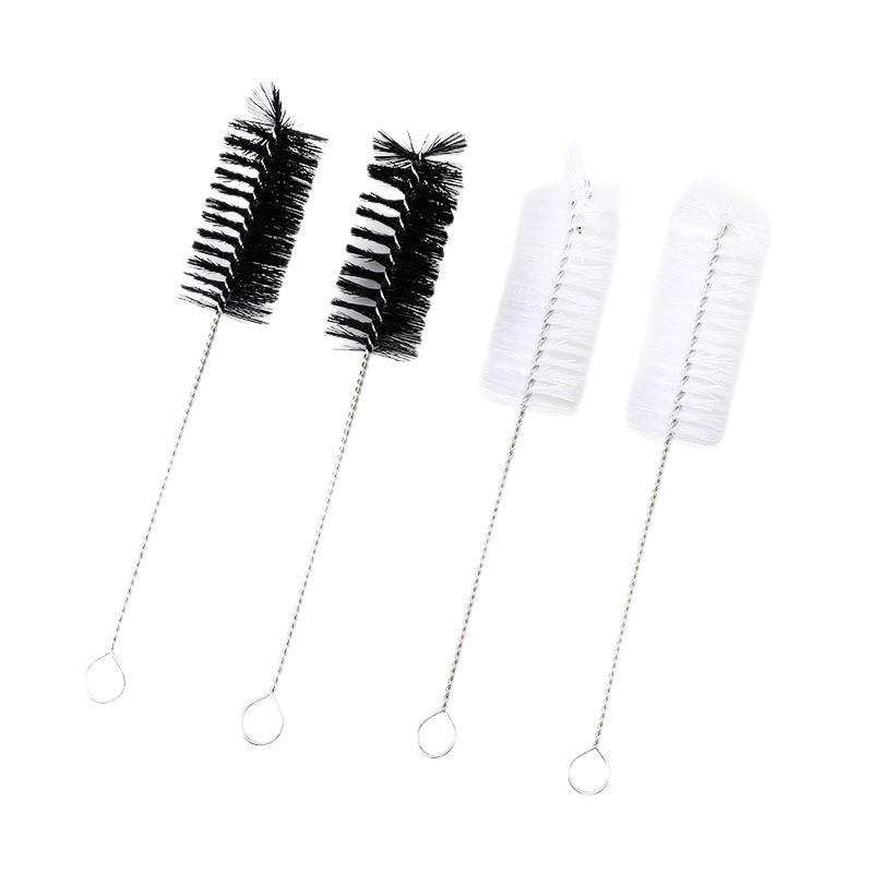 Long Handle Test Tube Brush with Soft and Hard Nylon Bristles for Industrial Pipe and Inner Hole Cleaning