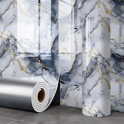 Водонепроницаемые настенные наклейки под мрамор с золотым покрытием для фона телевизора