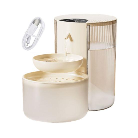 Автоматический фонтанчик для домашних животных объемом 3 л, умный беспроводной диспенсер для воды для домашних животных, разделение сточных вод, безфильтровая миска для кошек и маленьких собак