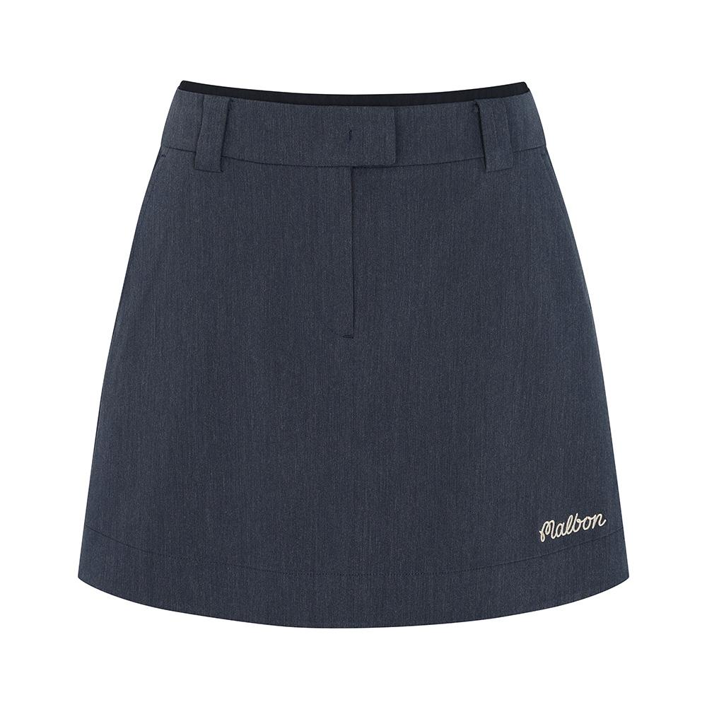 MALBON GOLF Casual H-Line Skirt Navy (Woman)