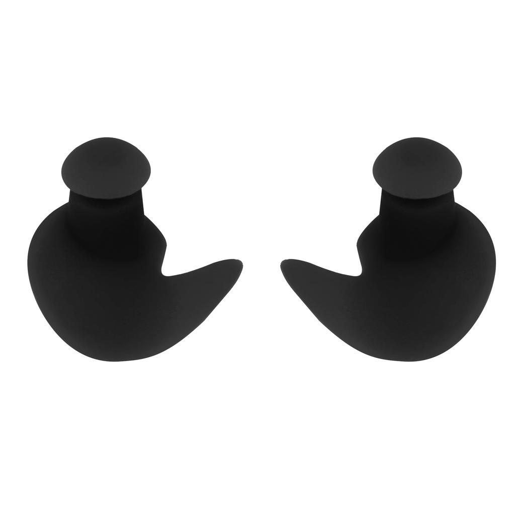 1 Pair Swimming Ear Plugs Soft Silica Gel Waterproof DustProof Water Sports Swim Earplugs(Black In Bulk )