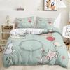 Cartoon Rabbit Duvet Cover Easter Bunny Bedding Set Cute For Kids Teens Girls Bedroom Decoration Duvet Cover Easter Gift Friends