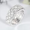 Платиновое бриллиантовое кольцо Check Full Diamond Fashion Girl Ring Super Flash Luxury Show Big Money