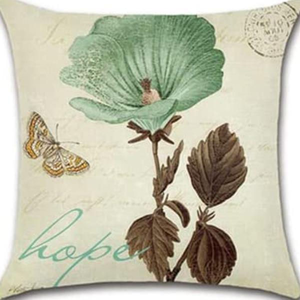 Ретро Растение Цветочный Принт Лен Наволочка Дом Гостиная Диван Автомобильная Подушка