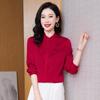 Women's Heavyweight Mulberry Silk Ruffle Blouse - New Spring 2025, Long Sleeve, Elegant Style