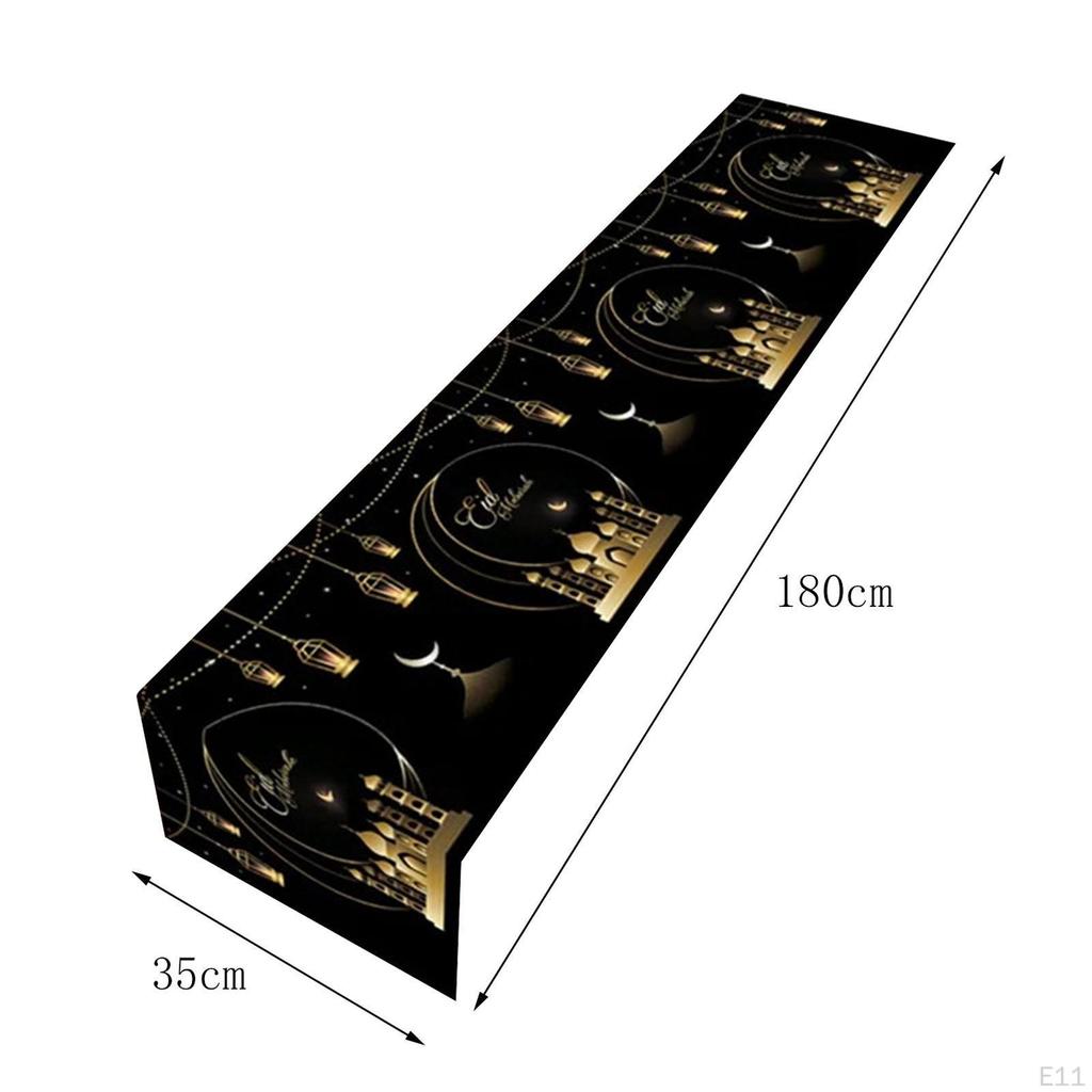 Ид Мубарак Скатерть Аль-Фитр Декор 13 х 70 дюймов Украшение Звезда Луна Скатерть