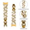 Zinc Alloy Watch Band Rhinestone Decor with Connector for Samsung Galaxy Watch7 44mm/40mm Twisted Watch Strap