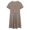 MAX MARA Weekend шерстяная смесь Клетчатый узор Короткий рукав Цельное платье 38 Серый Женский Б/У