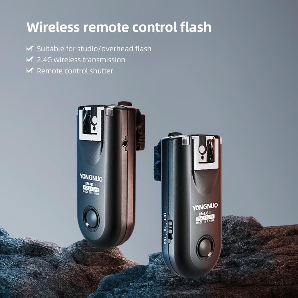 YONGNUO RF603II S1 2.4G Wireless Flash Trigger Transmitter 16 Channels 100M Transmission Range