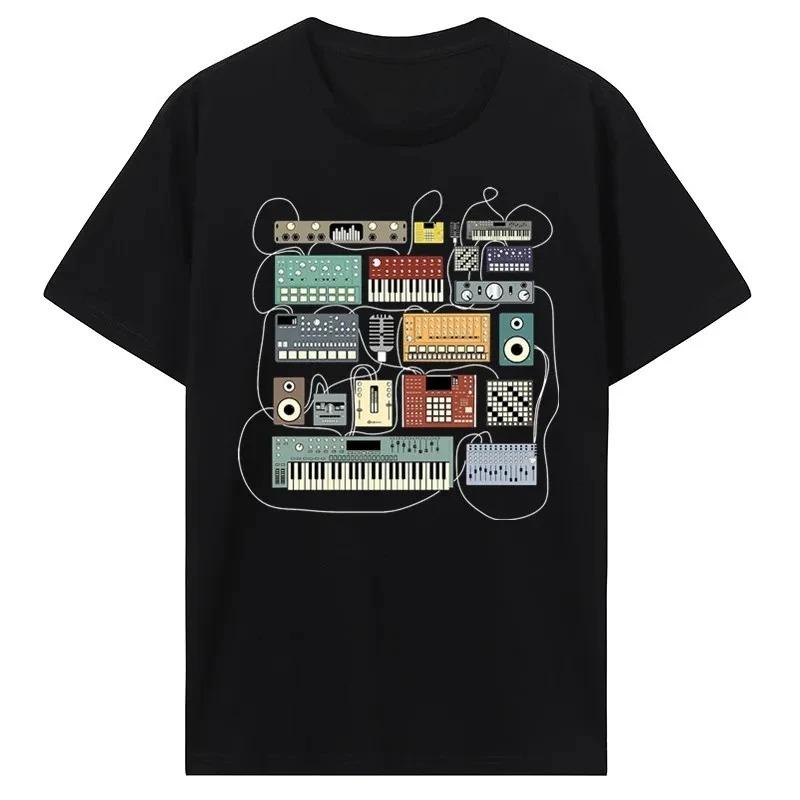 Электронный музыкальный синтезатор и драм-машина DJ Горячая распродажа Футболка с клоуном Мужская женская футболка Модная уличная футболка Женская одежда Y2k