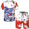 3D Camouflage Fishing Clothing Men's Shorts Sets Summer Sports Suit Casual T Shirts+Shorts 2PCS Outfits Fashion O-Neck Tracksuit
