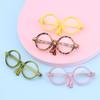 Round Frame Candy Color Toys Eyewear Clear Lens Eyeglasses Plush Doll Miniature Doll Glasses