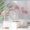Pink Resin Figurines Crafts Ins Flamingo Ornament Home Desk Cartoon Accessories Creative Living Room Desktop Decorations