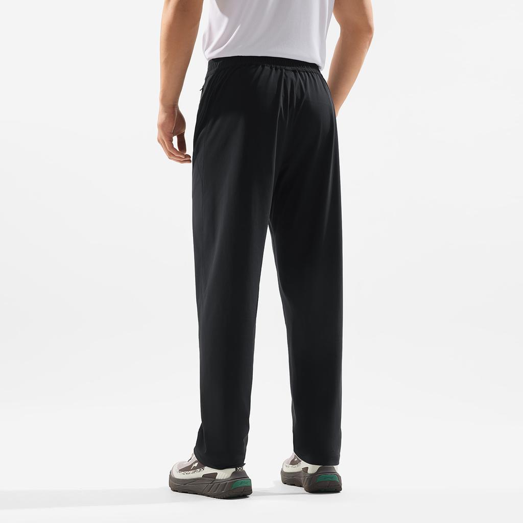 Li Ning Серия Фитнес Повседневные Ледяной шелк Быстросохнущие Прохладные Удобные Универсальные Дышащие Вязаные Спортивные брюки Мужские брюки Черные AKYV175-1