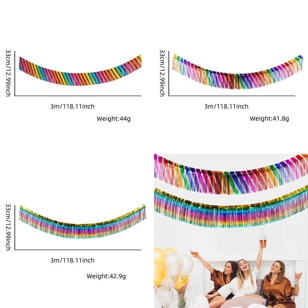 Eye-catching Vertical Stripe Dark Color Rainbow Banner For Festive Party Atmosphere