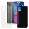 Case and Screen Protector - FZ - Samsung Galaxy A02S - TPU Silicone - Transparent - Black