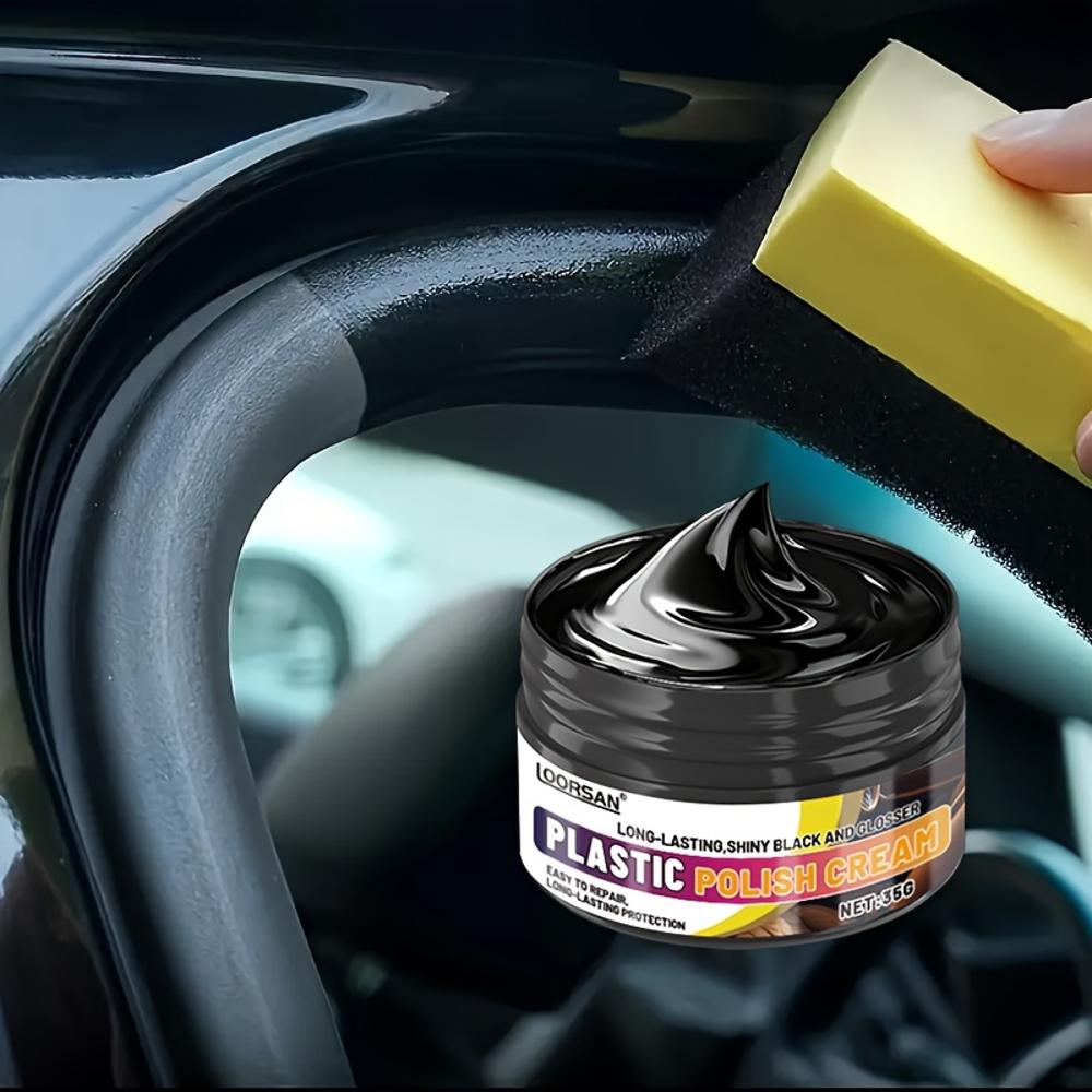 Universal Car Interior Plastic Renewal Wax - Scratch Repair and Shine Enhancer, Tire Rim Coating Suitable for Dashboard, Seats,