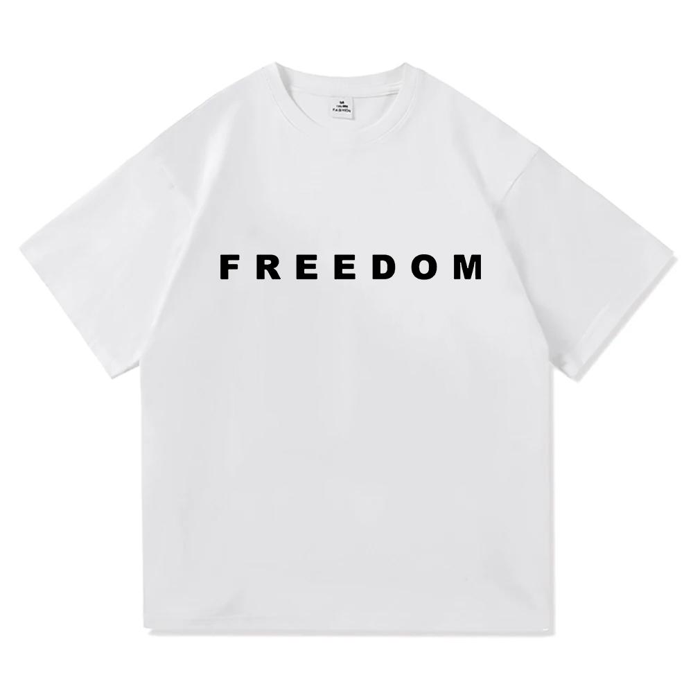 Freedom Charlie Kirk T-shirtLoose Casual Female/Male Tshirts Unisex Streetwear America American Fashion Women T Shirts