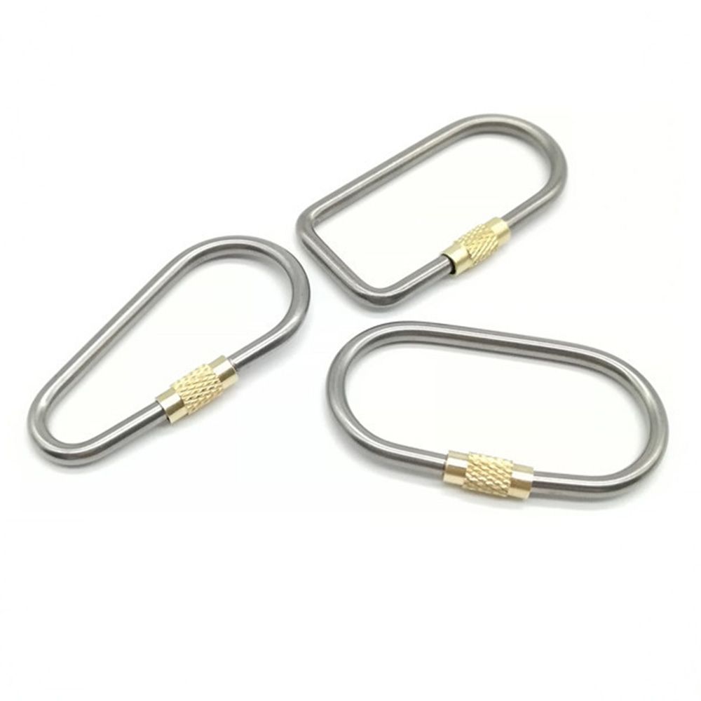 Buckle Backpack Buckle Outdoor Camping Carabiner TC4 Titanium Keychain Lightweight Hanging Buckle