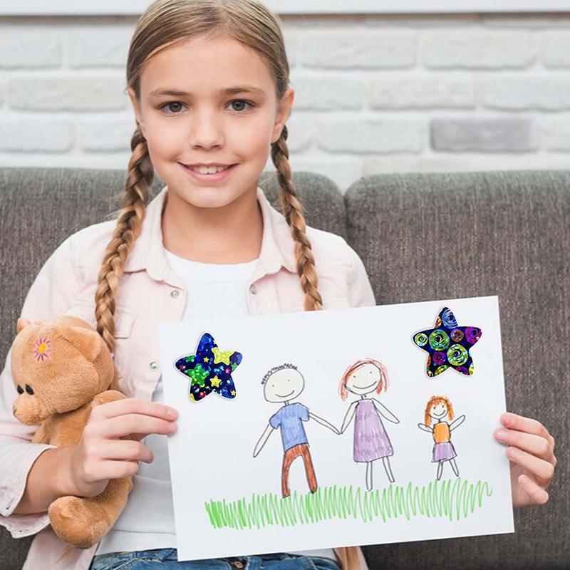 500 шт. самоклеящихся наклеек «Звездный космос», наградные декоративные подарки с наклейками-этикетками, 1 дюйм