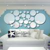 26Pcs 3D Round Mirror Acrylic Mirror Wall Sticker Diy Bedroom Bathroom And Tv Background Room Sticker Wall Decoration
