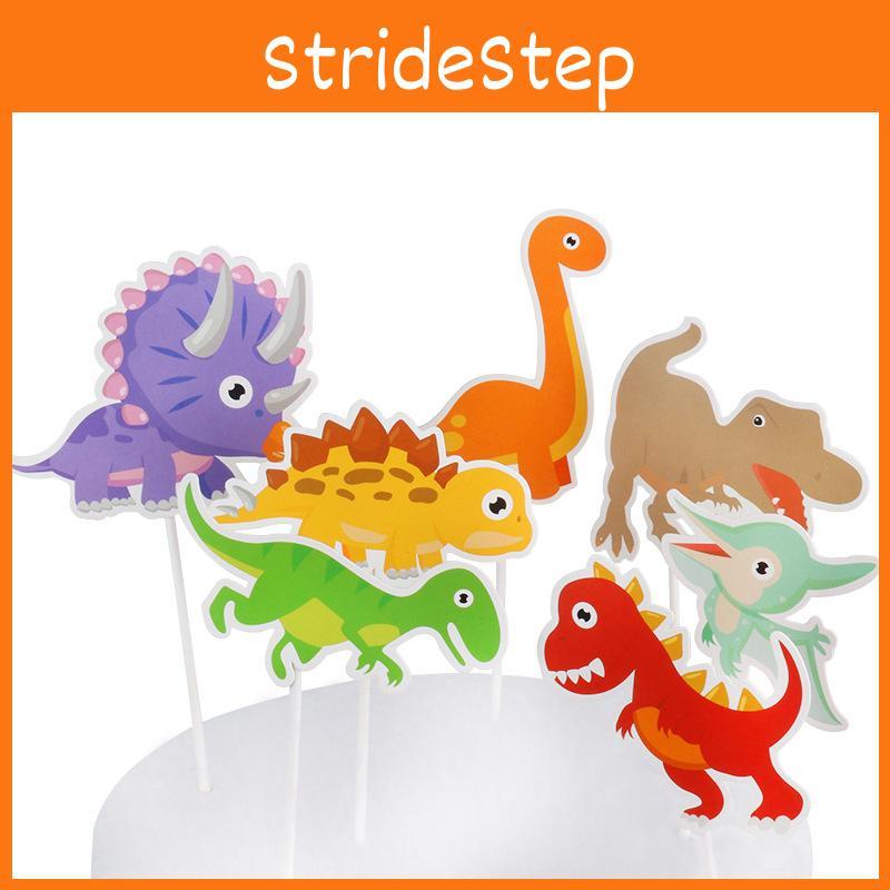 Themed Cake Dinosaur Accessory Paper Flag Plugin Set Birthday Party Decoration