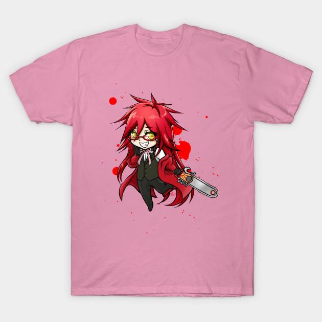 Футболка женская Kuroshitsuji Grell Harajuku Print Kawaii футболка летняя с коротким рукавом женская футболка топ футболка