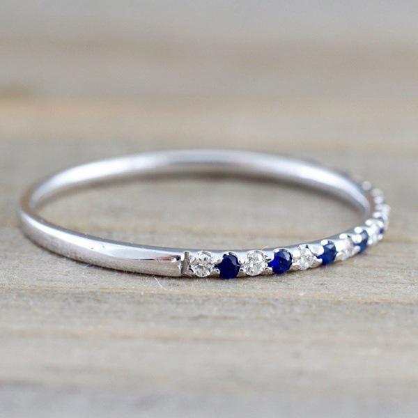 Zhenrong Hot-Selling Sapphire and Ruby Red Corundum Pinky Ring