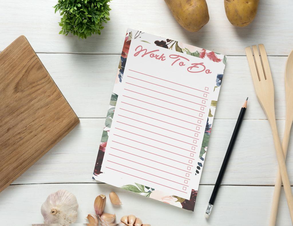 Inkdotpot Pack Of 2 Daily Planner List Undated Notepads, Memo Pad To-Do List Tear Off List Pad- Organizer- Scheduler- Organize Tasks (50 Sheets