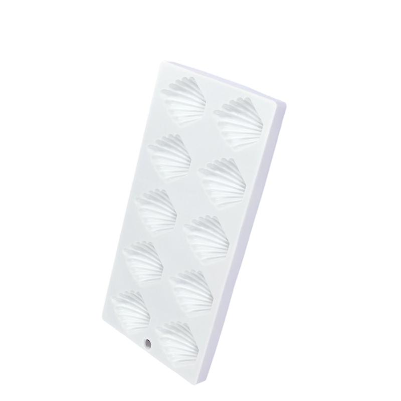 Reusable 10 Cavity Silicones Shell Shape Baking Molds For Homemade Madeleines And Mousse Dessert Pan Dishwasher Safe