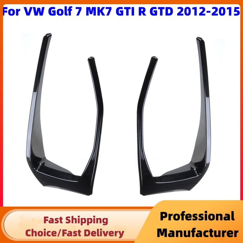 Глянцевая черная отделка спойлера заднего бампера для VW Golf 7 7.5 MK7 MK7.5 GTI R GTD R400 2013-2020 1 пара полосок рамки Canard