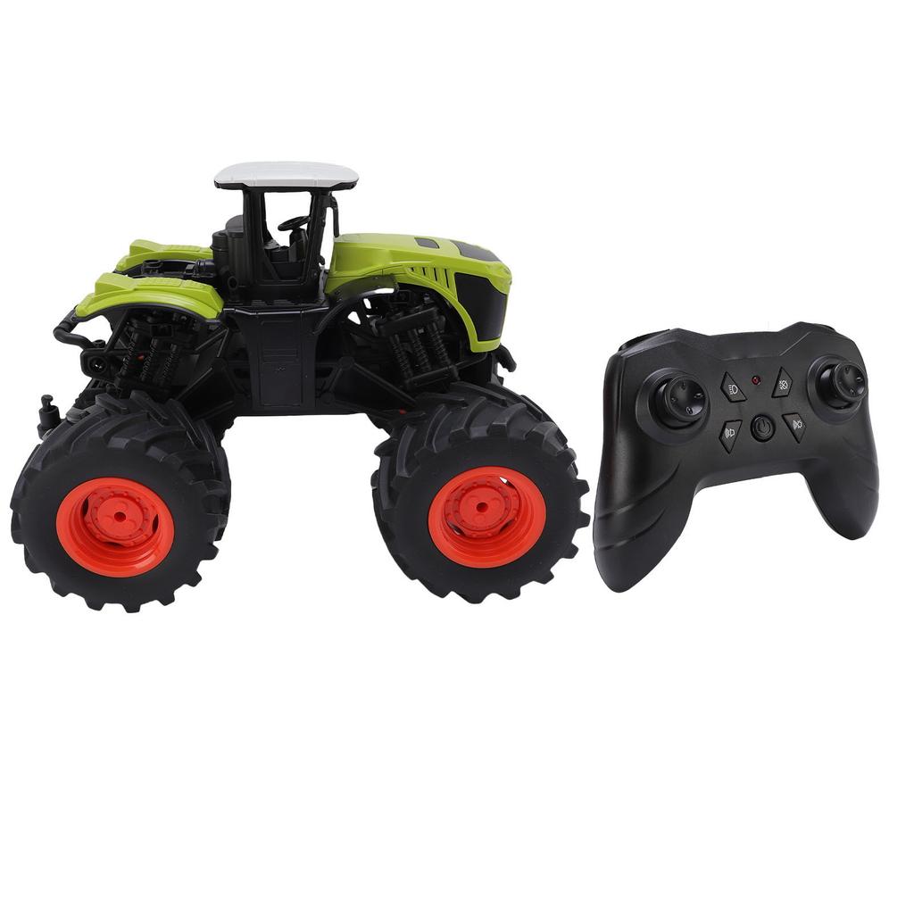 2.4Ghz Remote Control Tractor Toy Rechargeable Farm Toy Tractor with Light TPR Tires for Toddlers