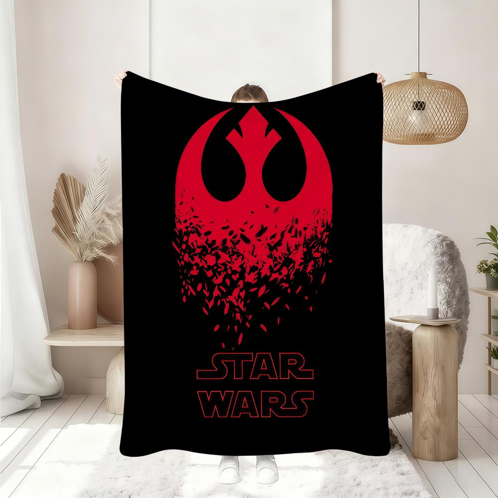 Classic Logo S-Star W-Wars Blanket Soft Throw Blanket for Home Bedroom Bed Sofa Picnic Travel Office Rest Cover Blanket Gift