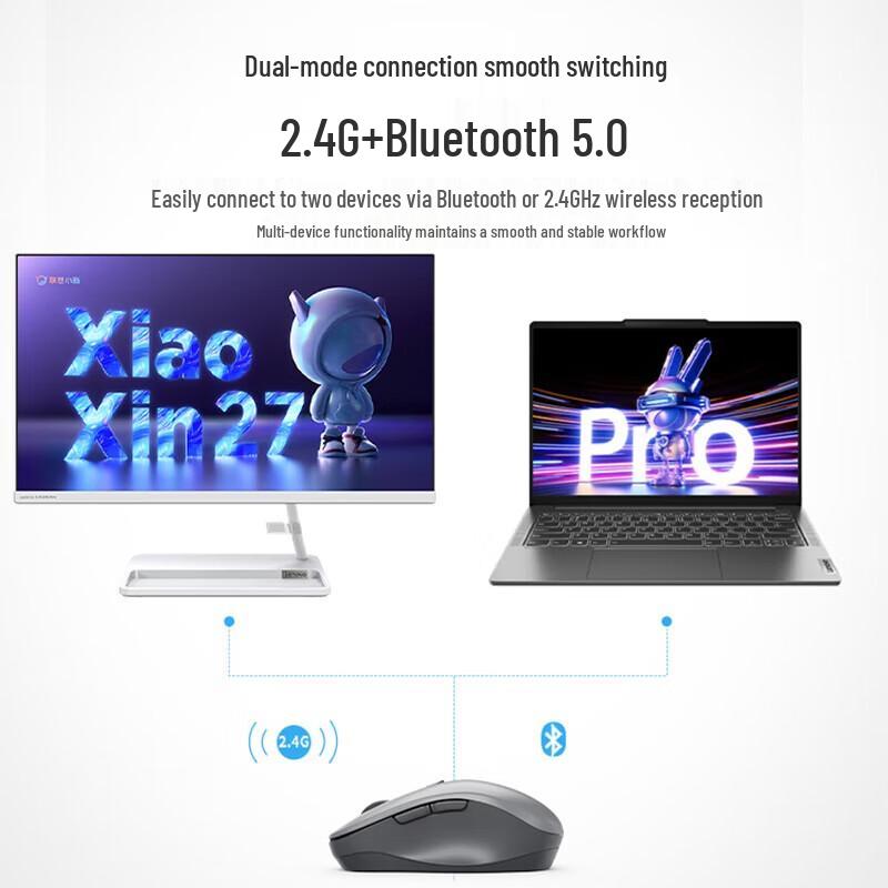 Lenovo Xiaoxin M1 Portable Silent Dual Mode Wireless Mouse