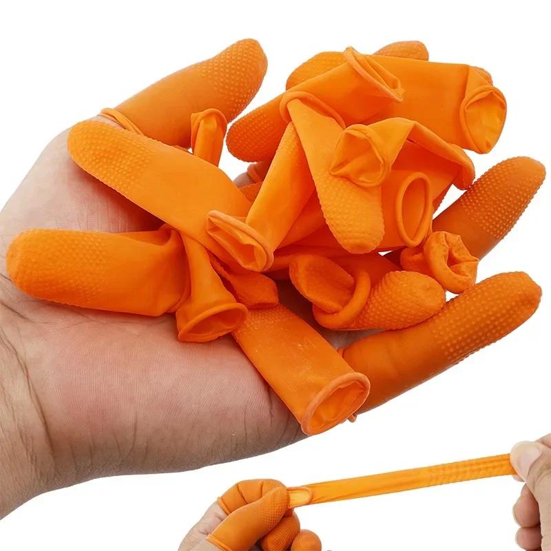 Оптовая продажа одноразовых напальчников из латекса, резиновых, протекторов для кончиков пальцев, нескользящих, антистатических, для промышленных перчаток