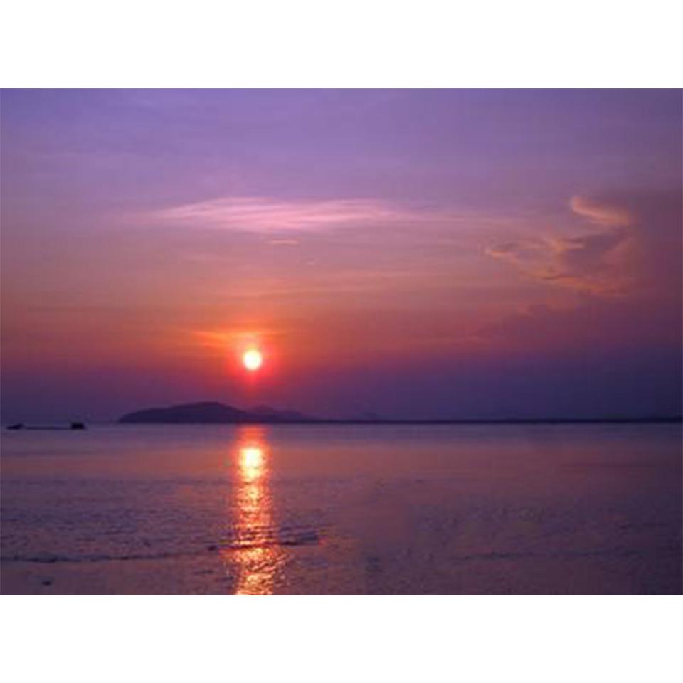 5D DIY Diamond Painting Sunset Coastal Landscape Rhinestone Art Picture Full Round Cross Stitch Mosaic Kit Home Decoration Gift