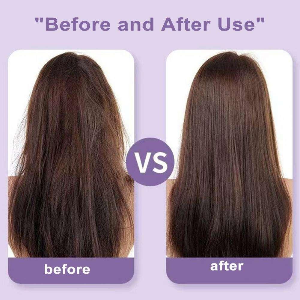 Compact Hair Straightener Brush with Ionic Frizz Taming Perfect for Small Spaces and Travel Storage