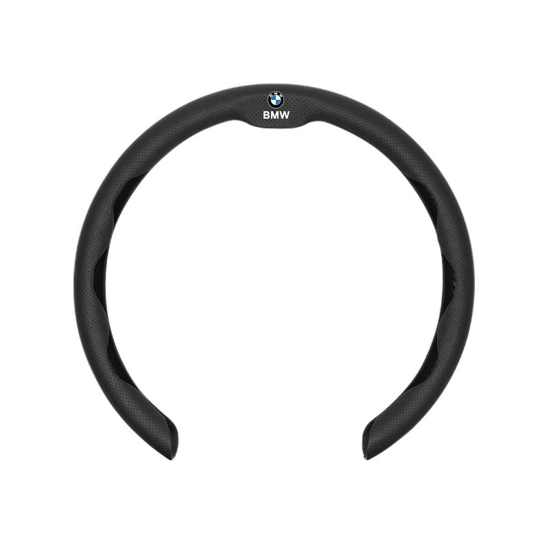 BBIH8 2026New Leather Fabric Car Steering Wheel Cover Valve Cap Accessories For BMW X1 X2 X3 X5 X4 X6 X7 iX3 F20 F10 F07 E70 E46 E90 E