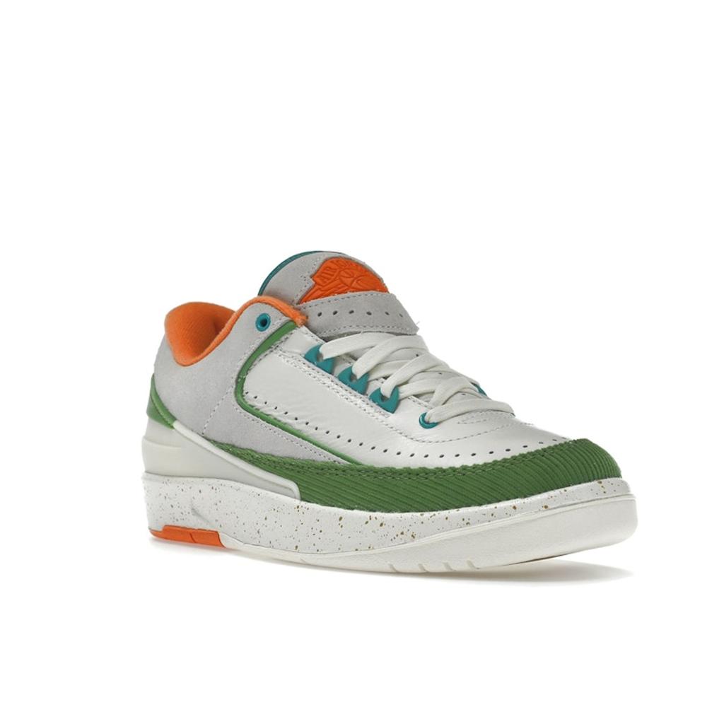 Titan x Air Jordan 2 Retro Low Женские кроссовки Cream Sail Safety-Orange DV6206-183