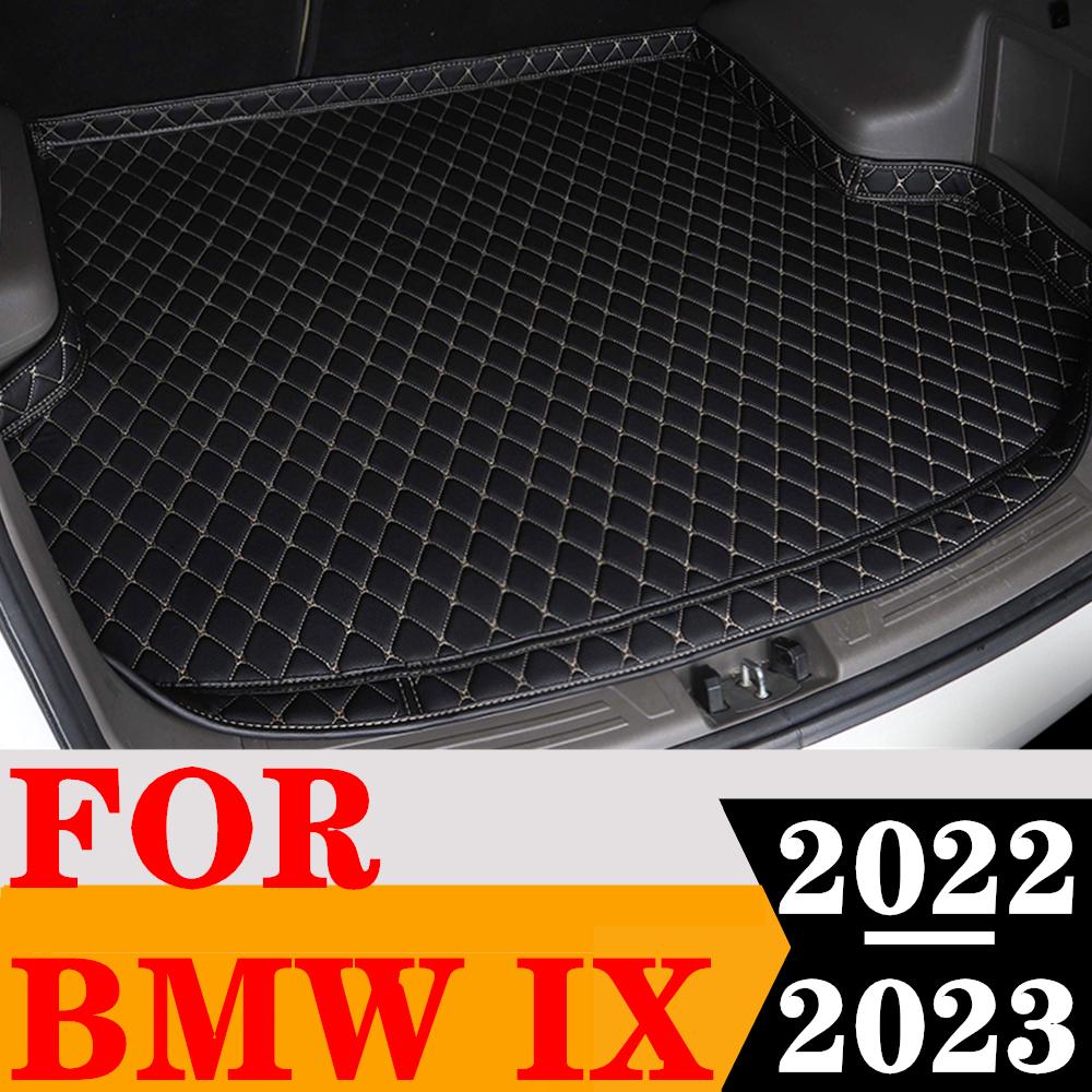 Sinjayer Car Trunk Mat ALL Weather Auto Tail Boot Luggage Pad Carpet High Side Rear Cargo Liner Cover Fit For BMW IX 2022