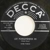 7-дюймовая пластинка УЭББ ПИРС - Впусти прощение / Там больше P 31197 Decca 1961 Канада Фолк Б/У