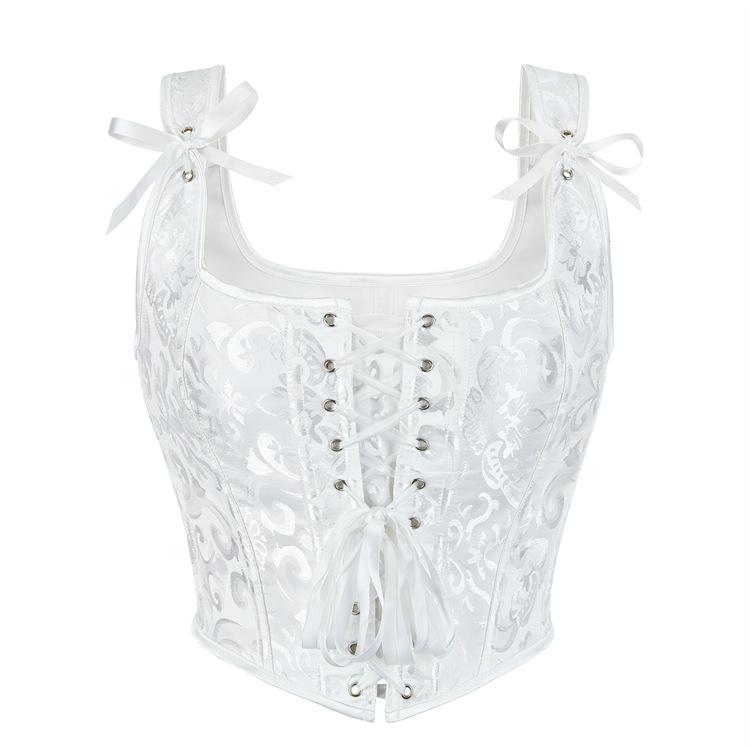 Женский винтажный корсет в стиле ренессанс с бархатным воротником и квадратным вырезом, с перекрестной шнуровкой спереди, куртки, пальто, жилет без рукавов