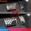 Car Pedals Accelerator Gas Brake Pedal Protective Cover for Jeep Compass Liberty 2007-2016 Patriot 2011-2017 AT