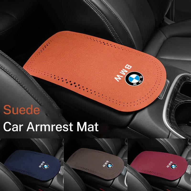 LXXM7 Car Armrest Box Mats For BMW 1 3 5 7 Series X1 X3 X4 X5 F10 F15 F16 F20 F30 F18 F25 M3 M4 E34 E82 Center Console Cover Protector