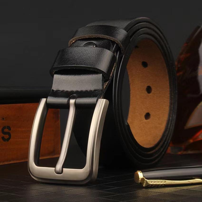 Ремни из натуральной коровьей кожи 100-170 см для мужчин, высокое качество, большие размеры, мужской пояс с пряжкой