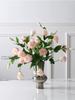 Pink Artificial Lisianthus Flowers Wedding Floral Arrangement Bouquet White Soft Touch Faux Eustoma Bouquet Home Decor