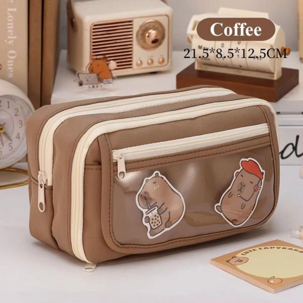 Эстетичный 9-слойный пенал Capybara Panda Канцелярский мешок для хранения канцелярских принадлежностей Детский подарок