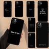 Простой Минималистичный Черный Чехол для Телефона с Цитатой для iPhone 16 15 13 11 12 14 Pro Max 13 mini XR 15 16 Plus 16e Защитная Крышка